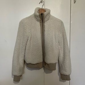 Cupcakes and Cashmere Kendal Reversible Faux Suede With Sherpa Flight Jacket